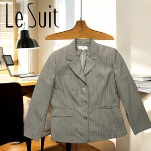 Le Suit Women's Pinstripe Blazer